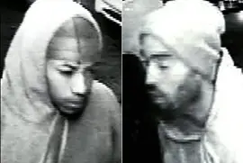 Stills from surveillance video of the shooting suspects